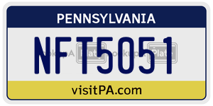 NFT5051  license plate in PA