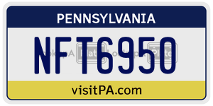 NFT6950  license plate in PA