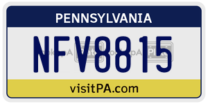 NFV8815  license plate in PA