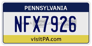 NFX7926  license plate in PA
