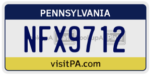 NFX9712  license plate in PA