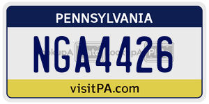 NGA4426  license plate in PA