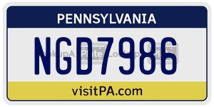 NGD7986  license plate in PA