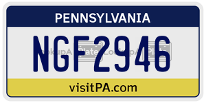 NGF2946  license plate in PA