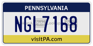 NGL7168  license plate in PA