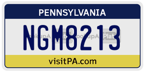 NGM8213  license plate in PA