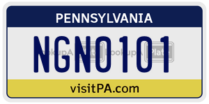 NGN0101  license plate in PA