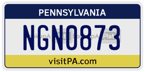 NGN0873  license plate in PA
