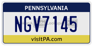 NGV7145  license plate in PA