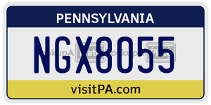 NGX8055  license plate in PA