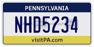 NHD5234  license plate in PA