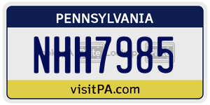 NHH7985  license plate in PA