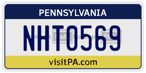 NHT0569  license plate in PA