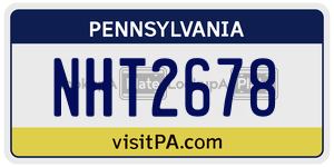 NHT2678  license plate in PA
