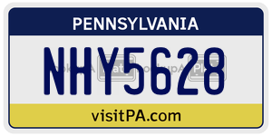NHY5628  license plate in PA