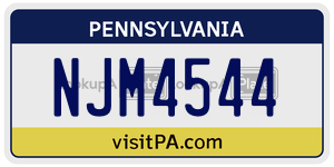 NJM4544 license plate in Pennsylvania