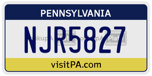 NJR5827  license plate in PA