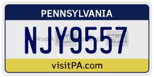 NJY9557  license plate in PA