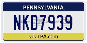 NKD7939  license plate in PA