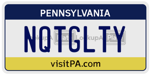 NQTGLTY  license plate in PA