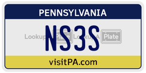 NS3S  license plate in PA