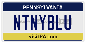 NTNYBLU  license plate in PA