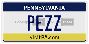 PEZZ  license plate in PA