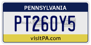 PT260Y5  license plate in PA