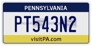 PT543N2  license plate in PA