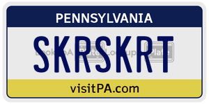 SKRSKRT  license plate in PA