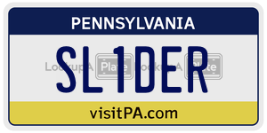 SL1DER  license plate in PA