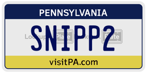 SNIPP2 license plate in Pennsylvania