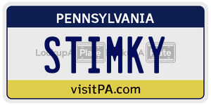 STIMKY license plate in Pennsylvania