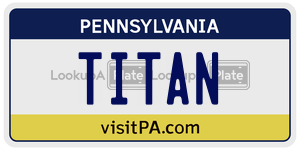 TITAN  license plate in PA