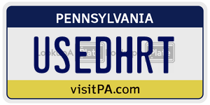 USEDHRT  license plate in PA