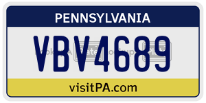 VBV4689  license plate in PA