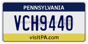 VCH9440  license plate in PA