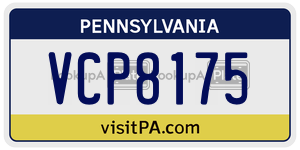 VCP8175  license plate in PA