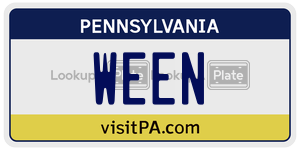 WEEN  license plate in PA