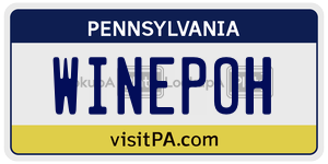WINEPOH  license plate in PA