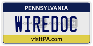 WIREDOC license plate in Pennsylvania