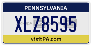 XLZ8595 license plate in Pennsylvania