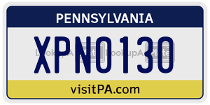 XPN0130  license plate in PA