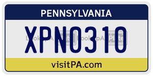XPN0310  license plate in PA