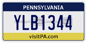 YLB1344  license plate in PA