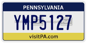 YMP5127  license plate in PA
