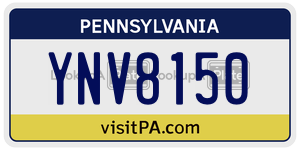 YNV8150  license plate in PA