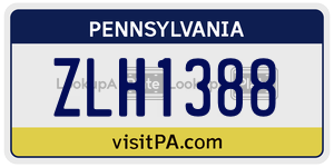 ZLH1388 license plate in Pennsylvania
