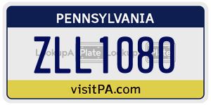 ZLL1080 license plate in Pennsylvania