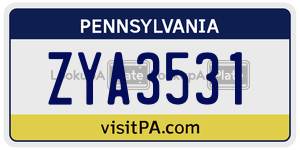 ZYA3531 (PA) License Plate: User Reports & Vehicle Information!